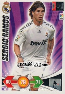 Sticker Sergio Ramos - Liga BBVA 2009-2010. Adrenalyn XL n. 128 - Panini
