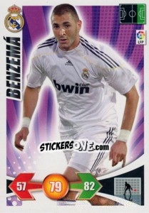 Sticker Benzema - Liga BBVA 2009-2010. Adrenalyn XL n. 142 - Panini