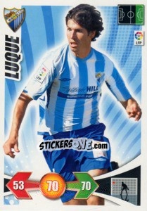 Sticker Luque - Liga BBVA 2009-2010. Adrenalyn XL n. 158 - Panini