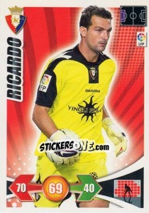 Sticker Ricardo - Liga BBVA 2009-2010. Adrenalyn XL n. 181 - Panini