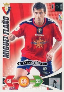 Sticker Miguel Flano - Liga BBVA 2009-2010. Adrenalyn XL n. 185 - Panini