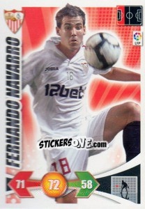 Sticker Fernando Navarro - Liga BBVA 2009-2010. Adrenalyn XL n. 223 - Panini