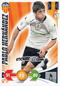 Sticker Pablo Hernandez - Liga BBVA 2009-2010. Adrenalyn XL n. 283 - Panini