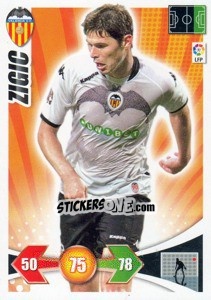 Sticker Zigic - Liga BBVA 2009-2010. Adrenalyn XL n. 287 - Panini