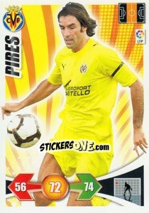Sticker Robert Pires - Liga BBVA 2009-2010. Adrenalyn XL n. 318 - Panini