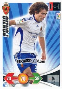Figurina Ponzio - Liga BBVA 2009-2010. Adrenalyn XL n. 350 - Panini