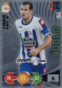 Sticker Lopo - R.C. Deportivo - Liga BBVA 2009-2010. Adrenalyn XL n. 386 - Panini