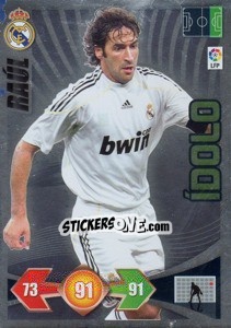 Sticker Raul González - Real Madrid - Liga BBVA 2009-2010. Adrenalyn XL n. 390 - Panini
