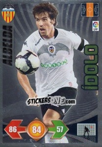 Sticker Albelda - Valencia C.F. - Liga BBVA 2009-2010. Adrenalyn XL n. 399 - Panini