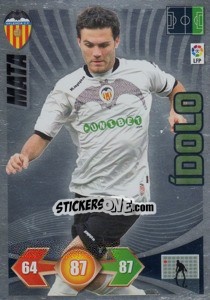 Cromo Mata - Valencia C.F. - Liga BBVA 2009-2010. Adrenalyn XL - Panini