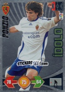 Sticker Ponzio - Real Zaragoza - Liga BBVA 2009-2010. Adrenalyn XL n. 405 - Panini