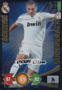 Sticker Benzema - Real Madrid - Liga BBVA 2009-2010. Adrenalyn XL n. 414 - Panini