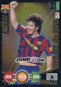 Sticker Messi - F.C. Barcelona - Liga BBVA 2009-2010. Adrenalyn XL n. 421 - Panini