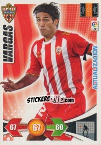 Sticker Vargas - U.D. Almeria - Liga BBVA 2009-2010. Adrenalyn XL n. 423 - Panini