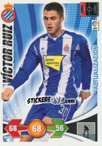 Cromo Victor Ruiz - R.C.D. Espanyol - Liga BBVA 2009-2010. Adrenalyn XL - Panini