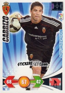 Cromo Carrizo - Real Zaragoza - Liga BBVA 2009-2010. Adrenalyn XL - Panini