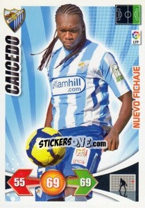 Cromo Felipe Caicedo - Malaga C.F. - Liga BBVA 2009-2010. Adrenalyn XL - Panini