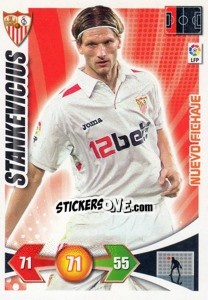 Cromo Stankevicius - Sevilla F.C - Liga BBVA 2009-2010. Adrenalyn XL - Panini