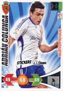 Sticker Adrian Colunga - Real Zaragoza - Liga BBVA 2009-2010. Adrenalyn XL n. 458 - Panini