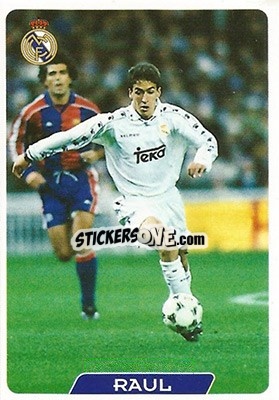 Sticker Raul González - Las Fichas De La Liga 1995-1996 n. 16 - Mundicromo