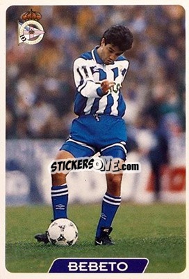 Cromo Bebeto - Las Fichas De La Liga 1995-1996 - Mundicromo