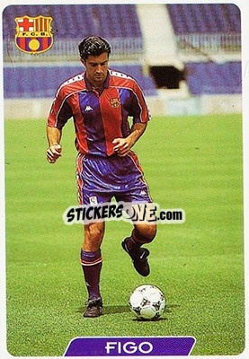 Sticker Figo - Las Fichas De La Liga 1995-1996 - Mundicromo