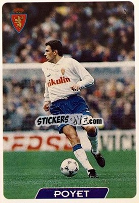 Sticker Poyet - Las Fichas De La Liga 1995-1996 - Mundicromo