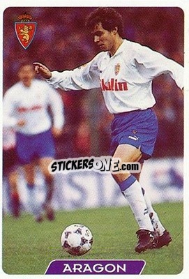 Sticker Aragon - Las Fichas De La Liga 1995-1996 - Mundicromo