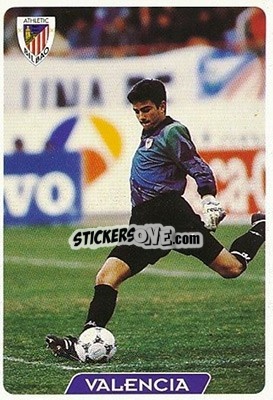 Sticker Valencia - Las Fichas De La Liga 1995-1996 - Mundicromo