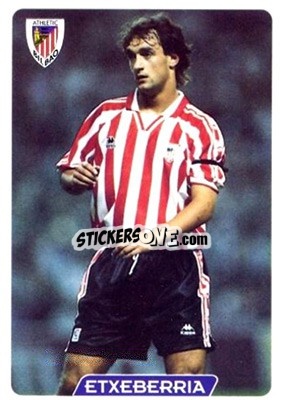 Sticker Etxeberria - Las Fichas De La Liga 1995-1996 - Mundicromo