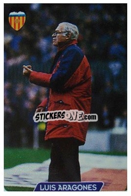 Sticker Luis Aragones MGR - Las Fichas De La Liga 1995-1996 n. 164 - Mundicromo