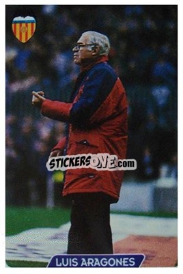 Cromo Luis Aragones MGR - Las Fichas De La Liga 1995-1996 - Mundicromo