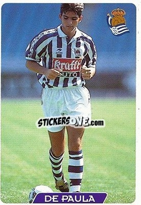 Sticker De Paula - Las Fichas De La Liga 1995-1996 n. 198a - Mundicromo