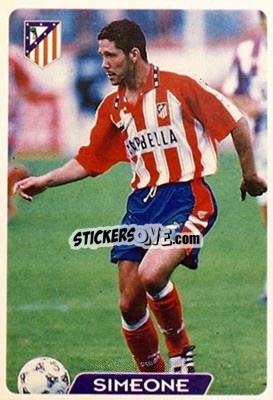 Sticker Simeone - Las Fichas De La Liga 1995-1996 - Mundicromo