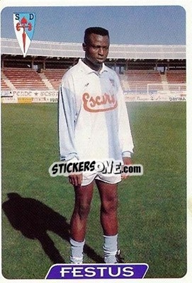 Figurina Festus Agu - Las Fichas De La Liga 1995-1996 - Mundicromo