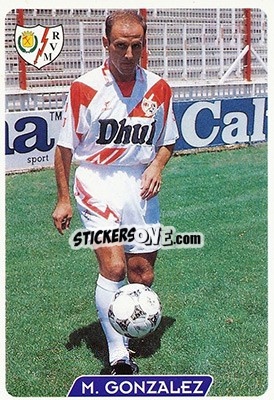 Cromo M. Gonzalez - Las Fichas De La Liga 1995-1996 - Mundicromo