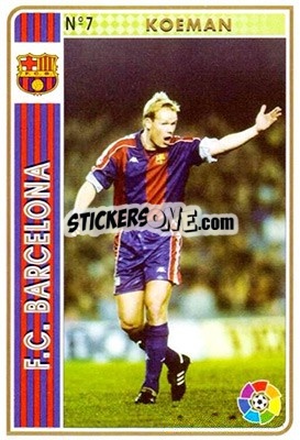 Cromo Koeman - Las Fichas De La Liga 1994-1995 - Mundicromo