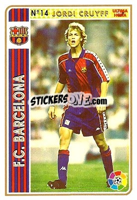 Cromo J. Cruyff - Las Fichas De La Liga 1994-1995 - Mundicromo