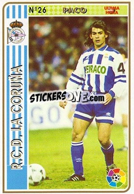Sticker Paco - Las Fichas De La Liga 1994-1995 - Mundicromo