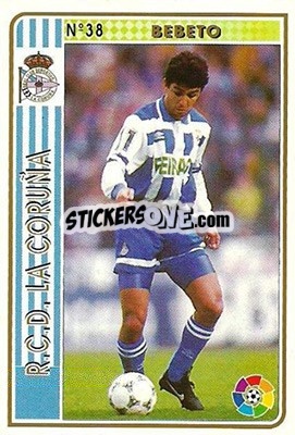 Sticker Bebeto - Las Fichas De La Liga 1994-1995 n. 38 - Mundicromo