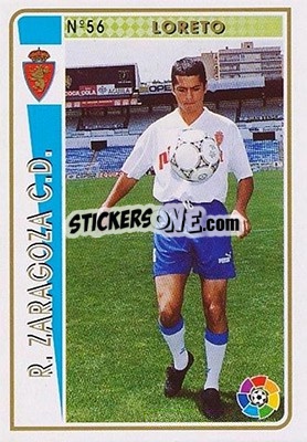 Cromo Loreto - Las Fichas De La Liga 1994-1995 - Mundicromo