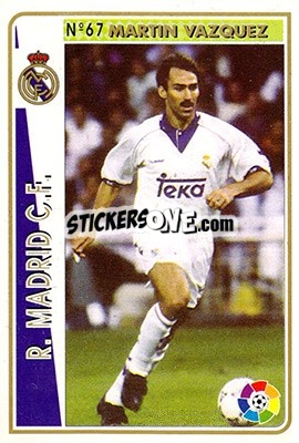 Sticker Martin Vazquez - Las Fichas De La Liga 1994-1995 n. 67 - Mundicromo