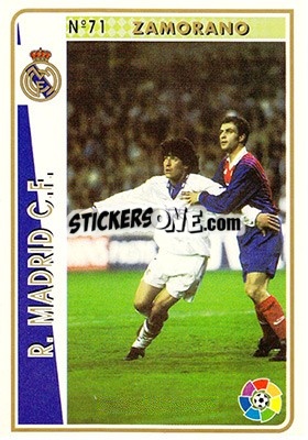 Sticker Zamorano - Las Fichas De La Liga 1994-1995 n. 71 - Mundicromo