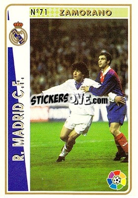 Figurina Zamorano - Las Fichas De La Liga 1994-1995 - Mundicromo