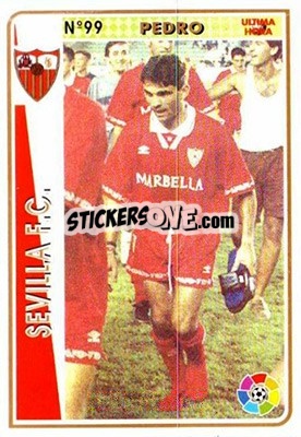 Sticker Pedro - Las Fichas De La Liga 1994-1995 - Mundicromo