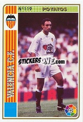 Figurina Poyatos - Las Fichas De La Liga 1994-1995 - Mundicromo