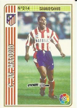 Sticker Simeone - Las Fichas De La Liga 1994-1995 n. 214 - Mundicromo