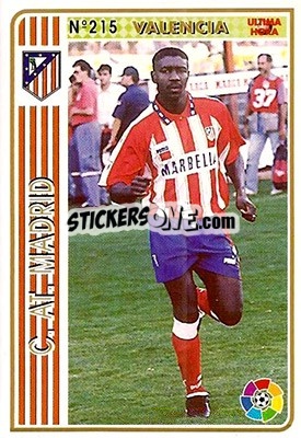 Sticker Valencia - Las Fichas De La Liga 1994-1995 - Mundicromo