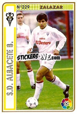 Sticker Zalazar - Las Fichas De La Liga 1994-1995 - Mundicromo