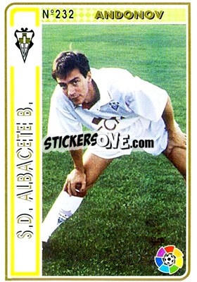 Sticker Andonov - Las Fichas De La Liga 1994-1995 - Mundicromo